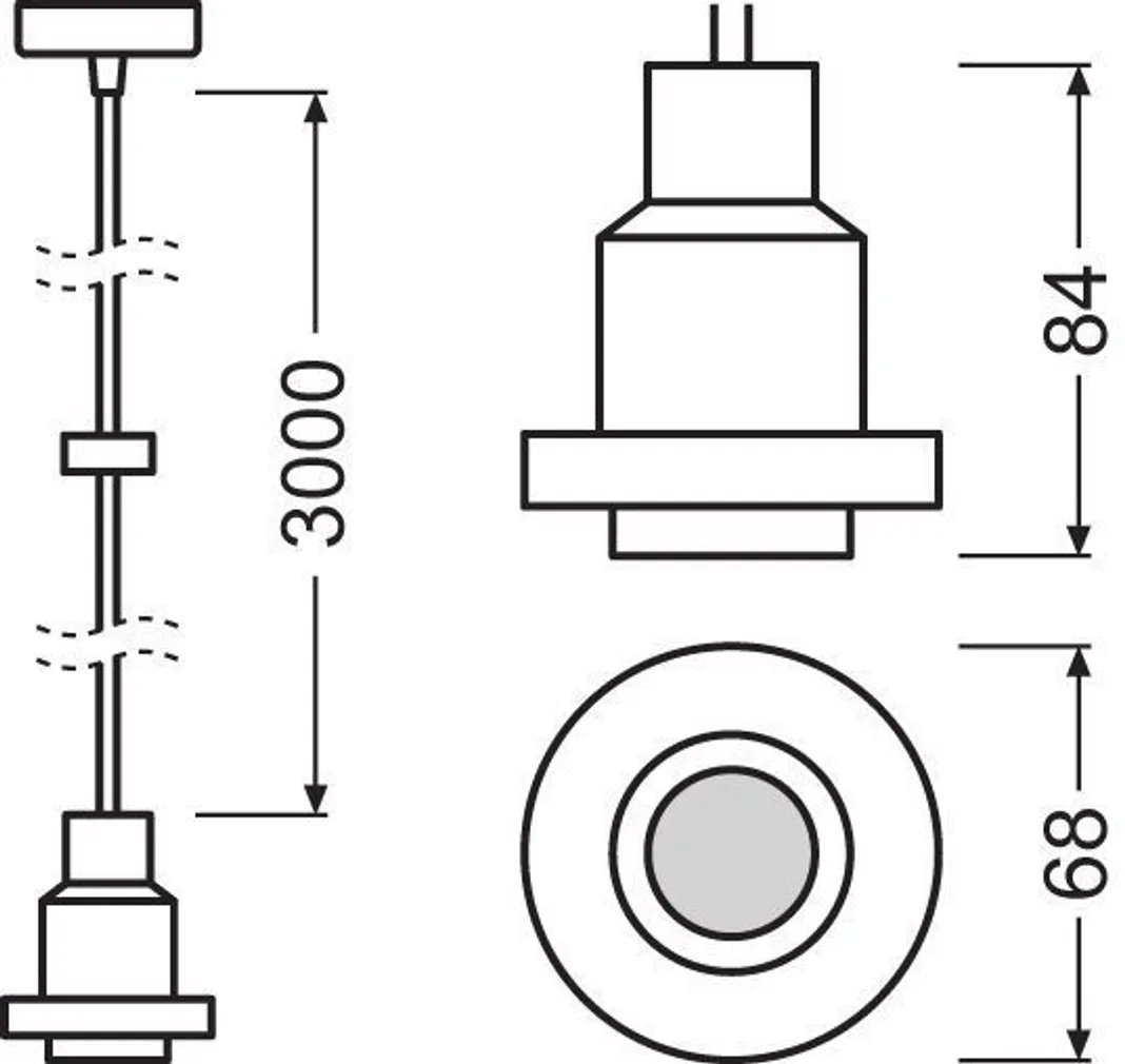 RIPPVALGUSTI LEDVANCE VINTAGE PENDULUM E27 MUST