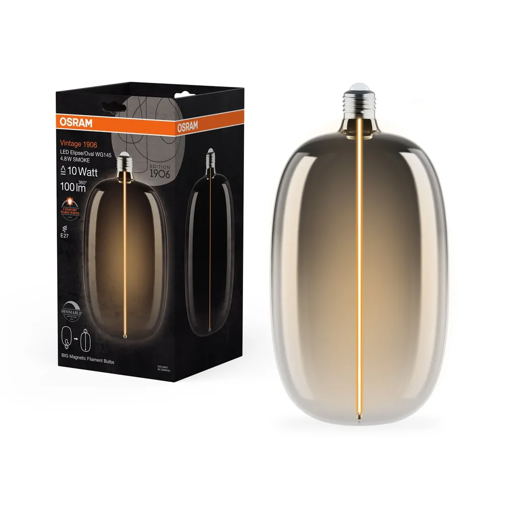 LED LAMP OSRAM VINTAGE OVAL 10 4,8W E27 100LM 1800K SUITSUHALL