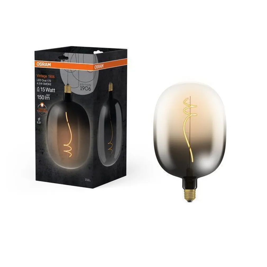 LED LAMP OSRAM VINTAGE BIG OVAL 15 4,5W E27 150LM 1800K SUITSUHALL