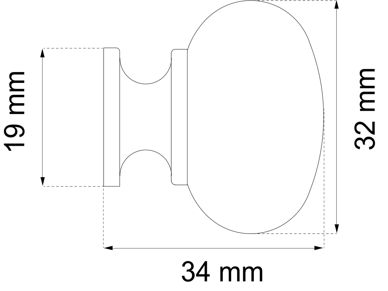 MÖÖBLINUPP HABO NOEL HARJATUD KROOM 30MM