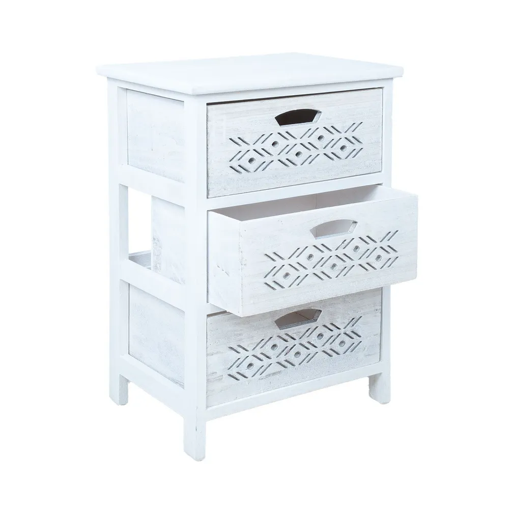 KUMMUT MIHKLI 3-SAHTLIGA 40X29X58CM, VALGE