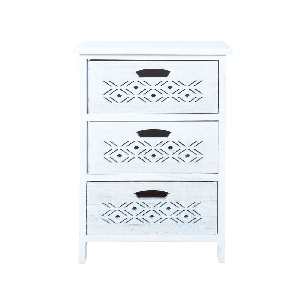 KUMMUT MIHKLI 3-SAHTLIGA 40X29X58CM, VALGE