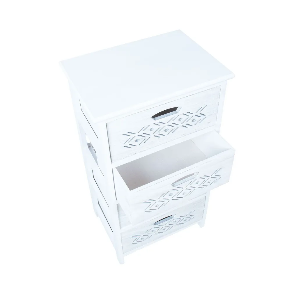 KUMMUT MIHKLI 4-SAHTLIGA 40X29X73CM, VALGEL