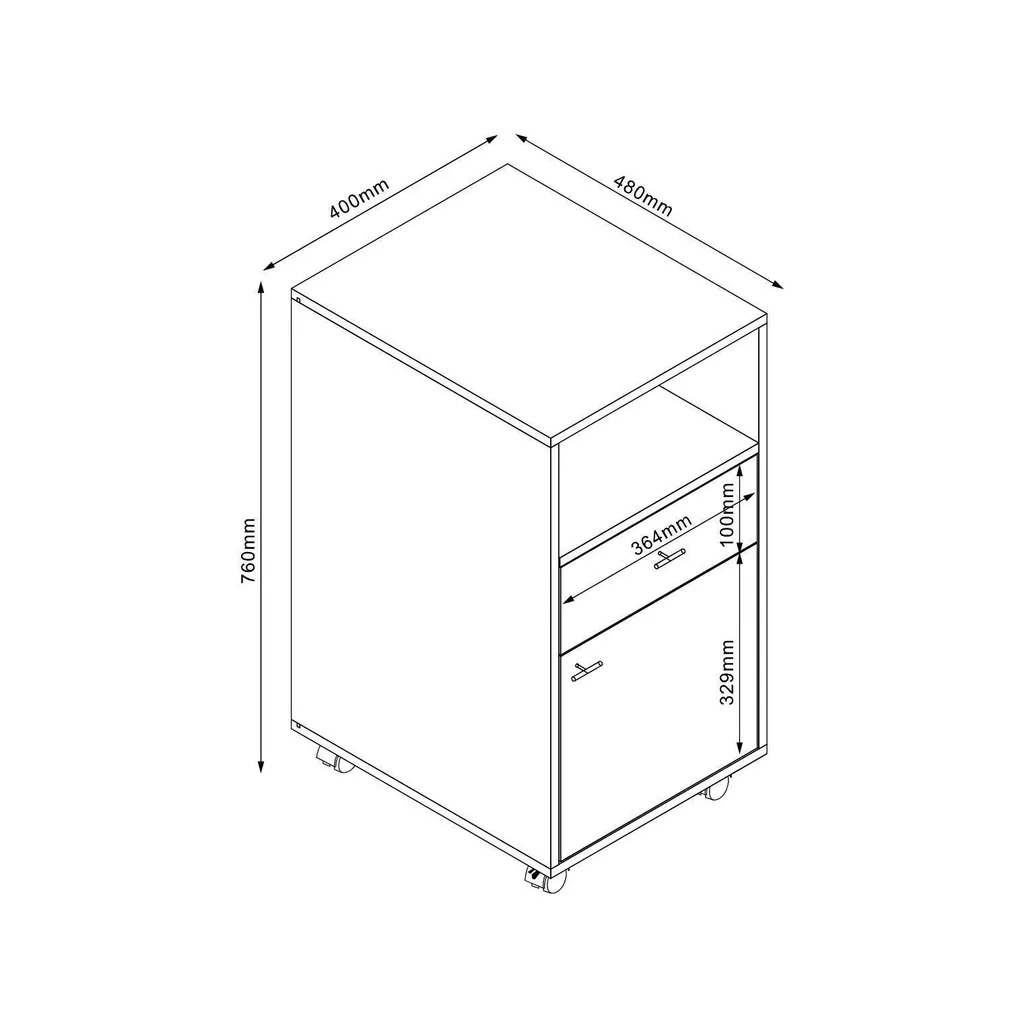 KUMMUT LESTER 40X48XH76CM, MELAMIIN