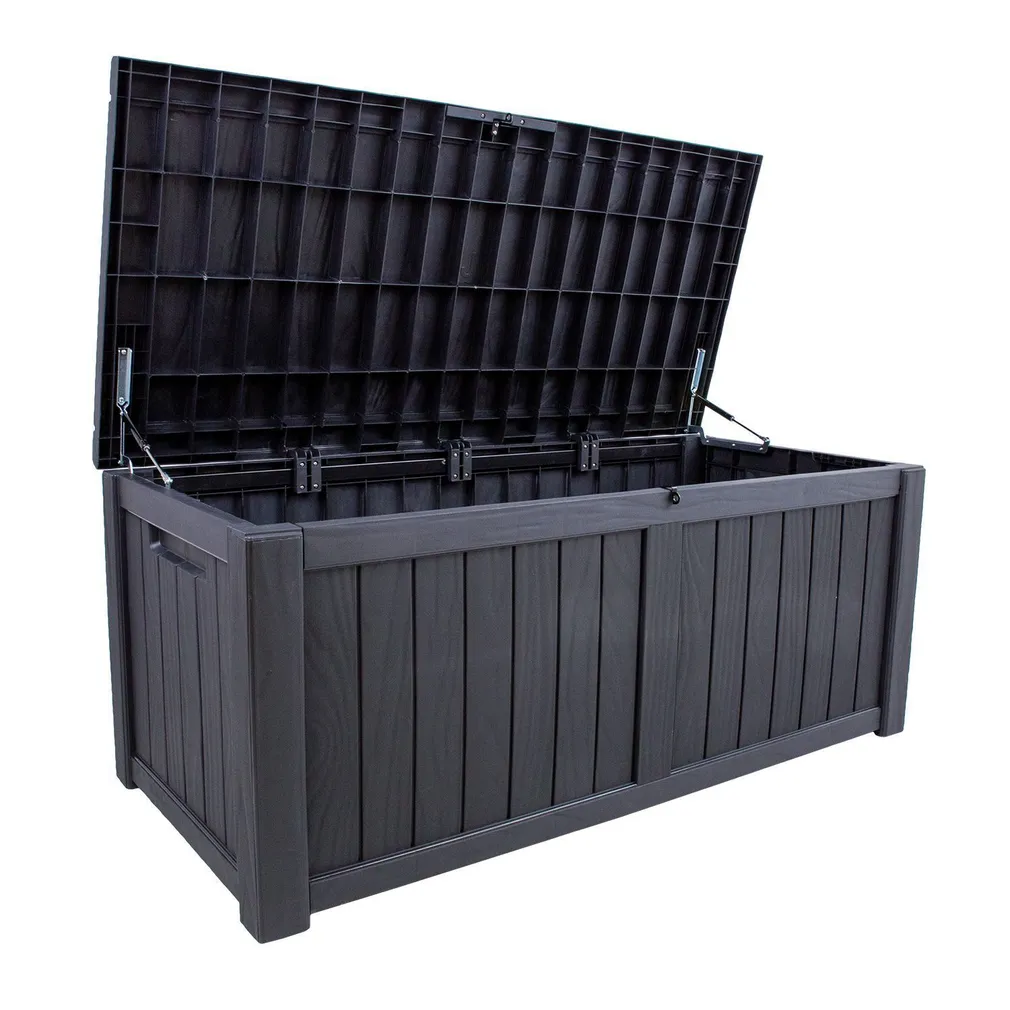 SÄILITUSKAST PRAIA 143X67,5X60,5CM/450L, MUST PLASTIK