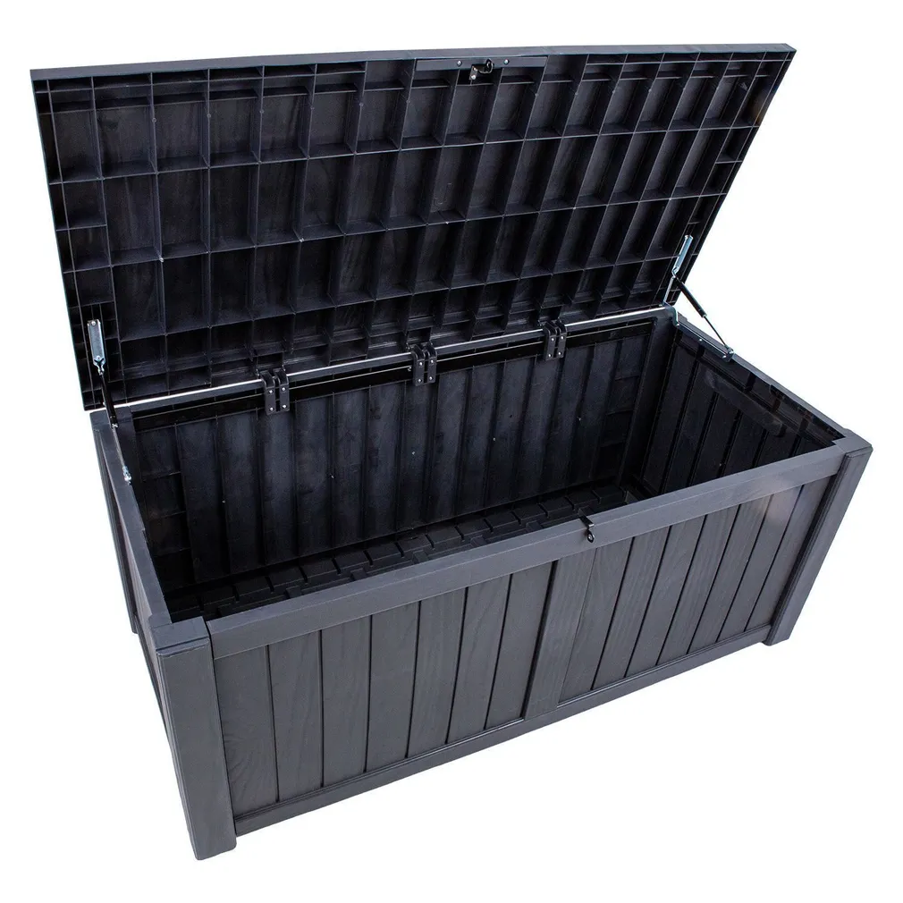 SÄILITUSKAST PRAIA 143X67,5X60,5CM/450L, MUST PLASTIK