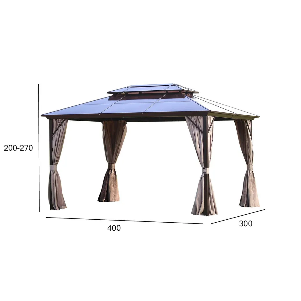 VARIKATUS SUNSET 3X4XH2/2,7M, PRUUN/TAUPE