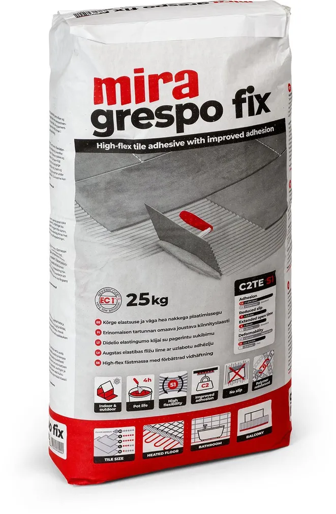 PLAATIMISSEGU MIRA GRESPO FIX 25KG