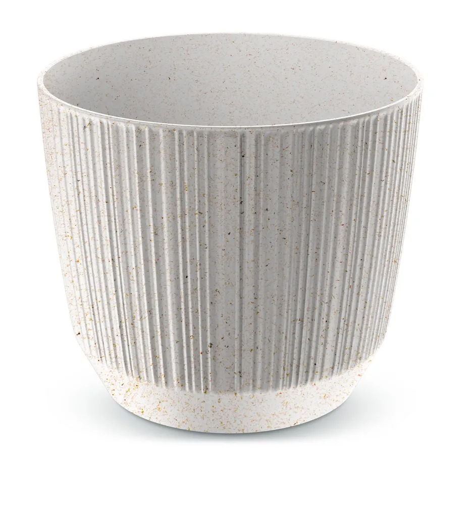 LILLEPOTT PROSPERPLAST RYFO ECO WOOD Ø12,6CM VALGE