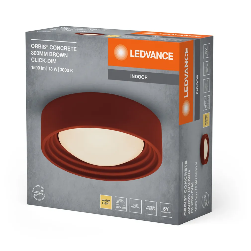 PLAFOON LEDVANCE ORBIS CONCRETE 300MM 13W PRUUN