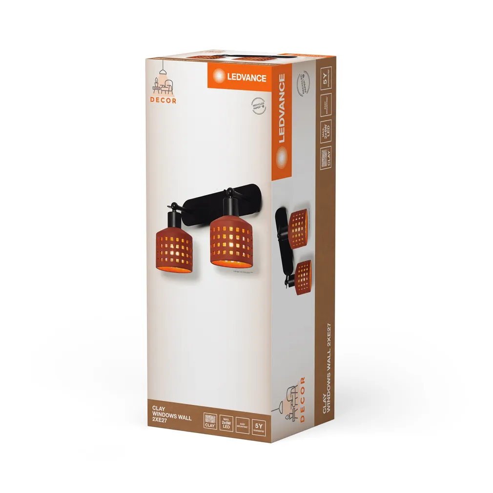 SEINALAMP LEDVANCE CLAY WINDOWS 2XE27 PRUUN