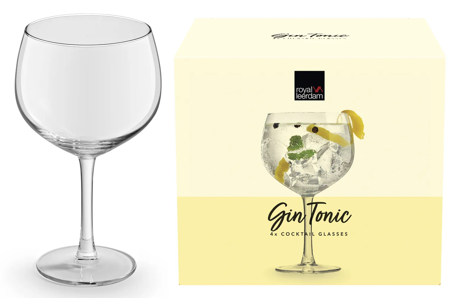 KOKTEILIKLAAS GIN TONIC ROYAL LEERDAM 65CL, 4TK