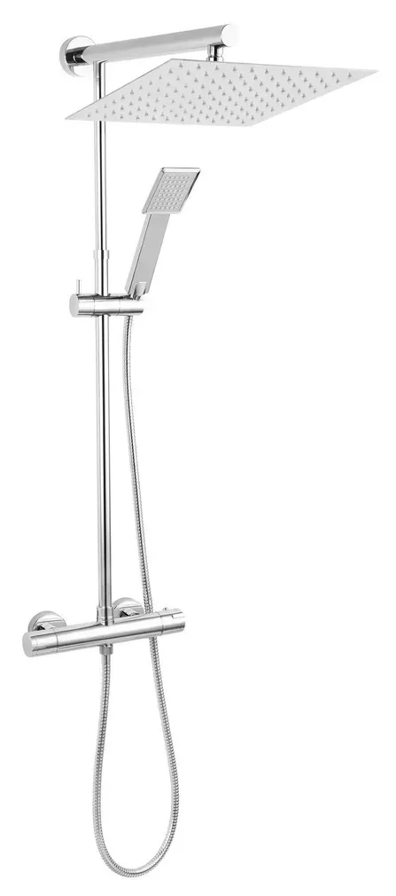 DUŠIKOMPLEKT TERMOSTAATSEGISTIGA FERRO FRESCO SQUARE, KROOM