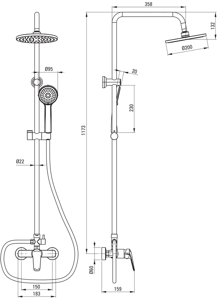 ÜLADUŠI KOMPLEKT DEANTE BORO SEGISTIGA KROOM