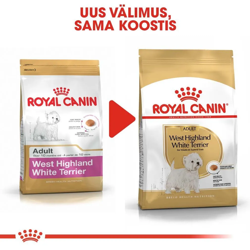 KUIVTOIT ROYAL CANIN WHITE TERRIER TÄISKASVANUD KOERTELE 3KG
