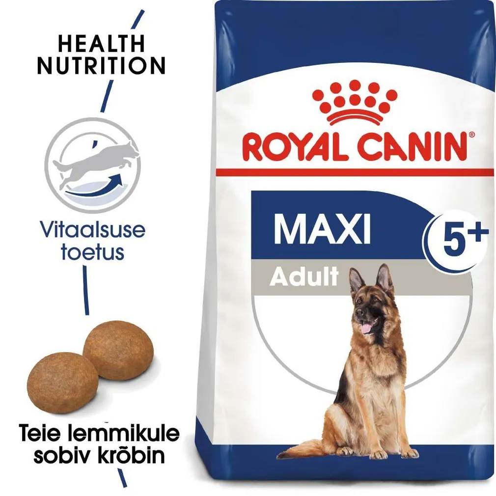 KUIVTOIT ROYAL CANIN ADULT 5+ SUURT KASVU KOERTELE 4KG