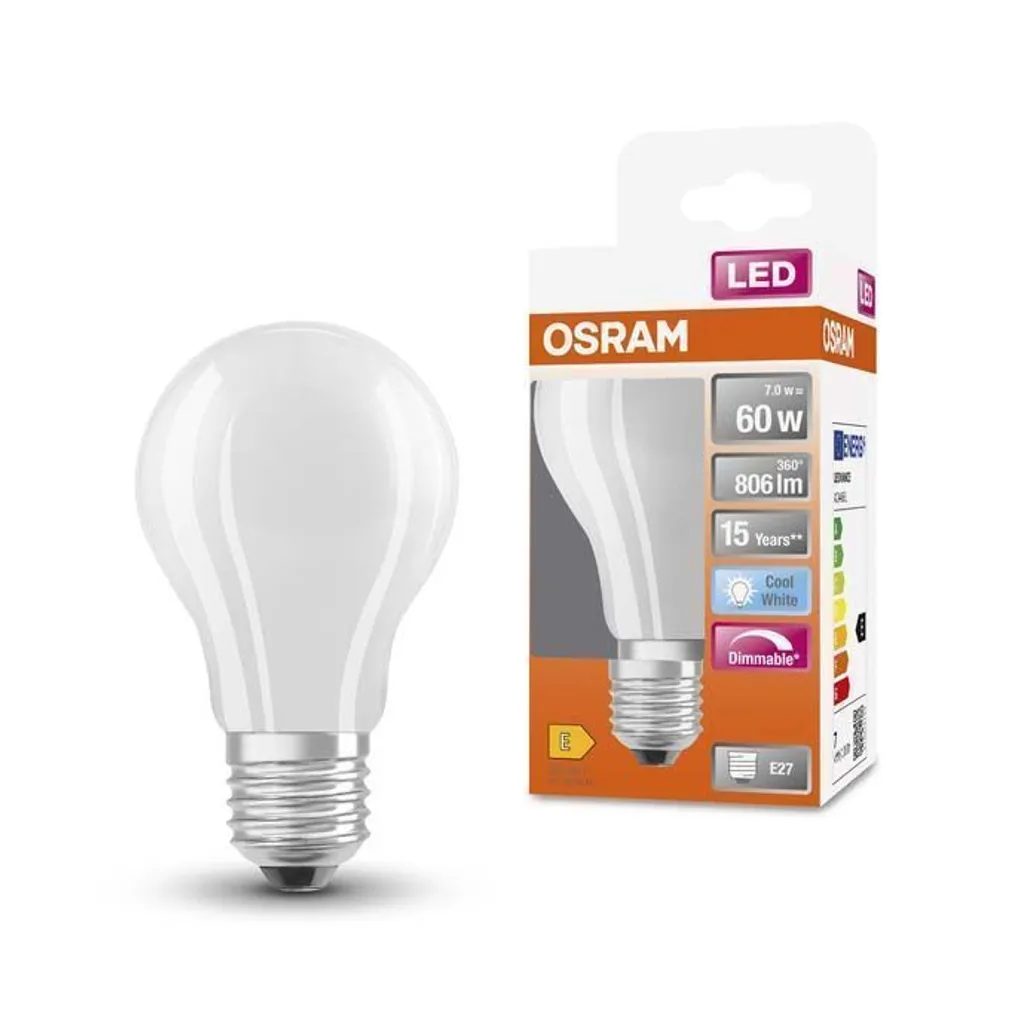 LED LAMP OSRAM SSTAR CLASSIC A FR 7W 840 E27 DIM