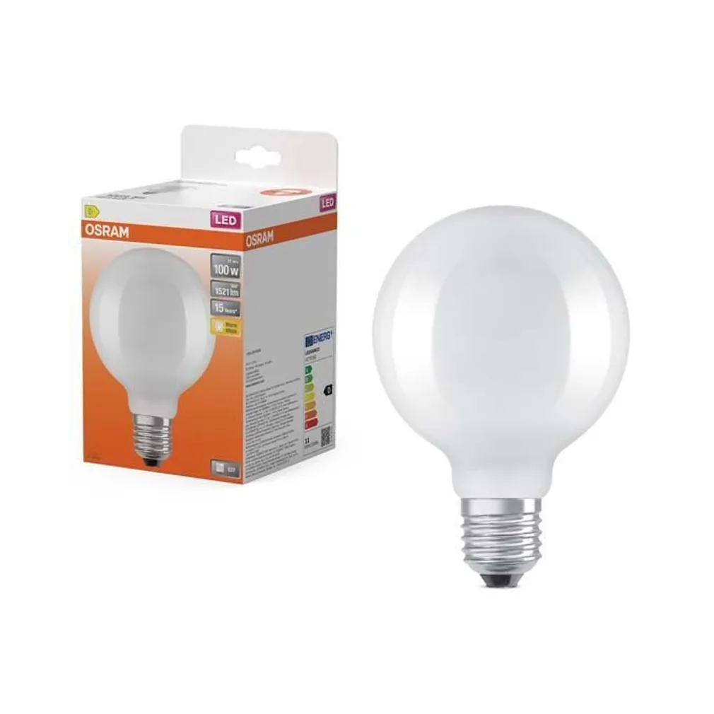 LED LAMP OSRAM CLASSIC GLOBE95 FR 11W 827 E27 NON-DIM