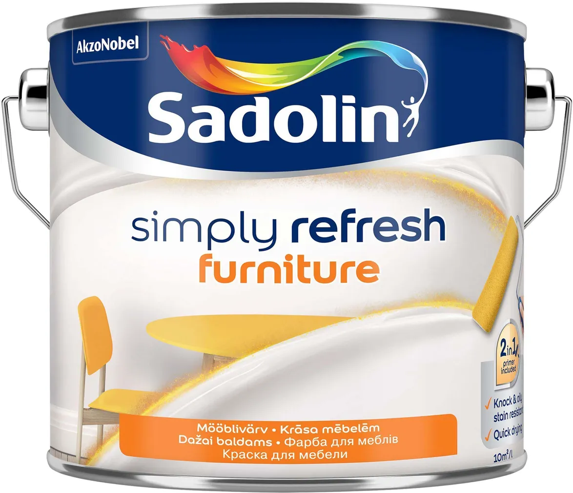 MÖÖBLIVÄRV SADOLIN SIMPLY REFRESH BW 2,5L VALGE MATT