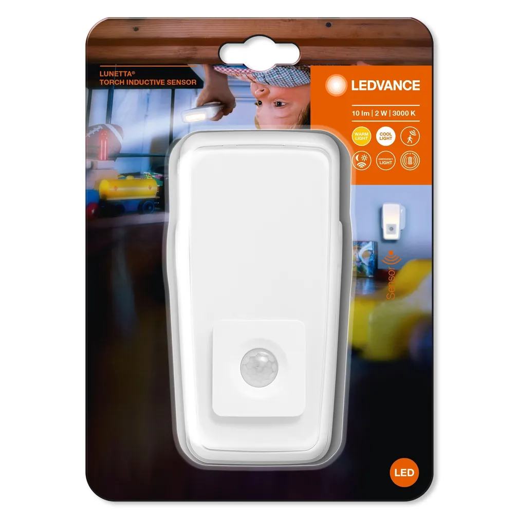 ÖÖVALGUSTI LEDVANCE LUNETTA TORCH INDUCTIVE SENSOR 2W VALGE