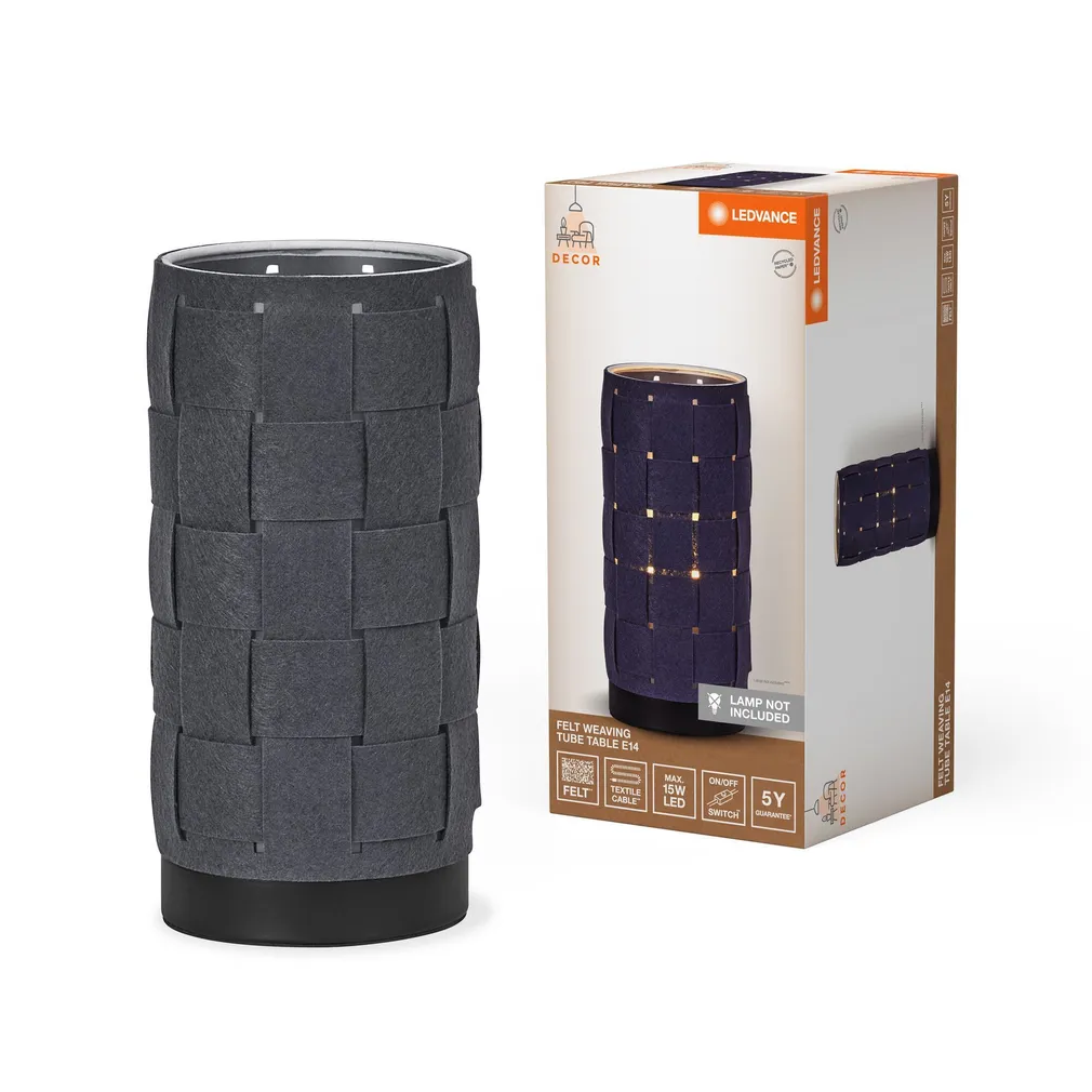 LAUALAMP LEDVANCE DECOR FELT WEAVING TUBE E14 TUMEHALL