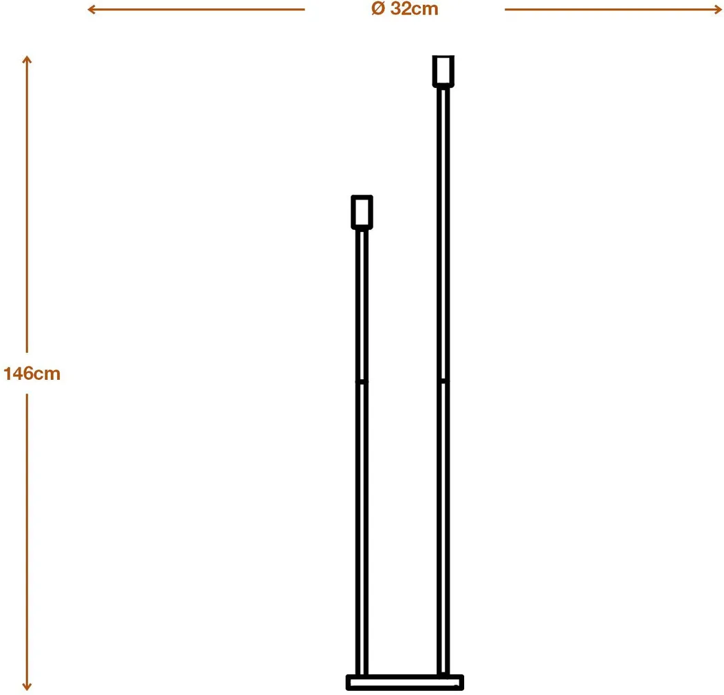 PÕRANDALAMP LEDVANCE DECOR STICK 2XE27 TUMEHALL
