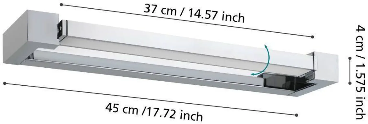 PEEGLIVALGUSTI EGLO GEMILIANA LED 8,9W 45CM KROOM