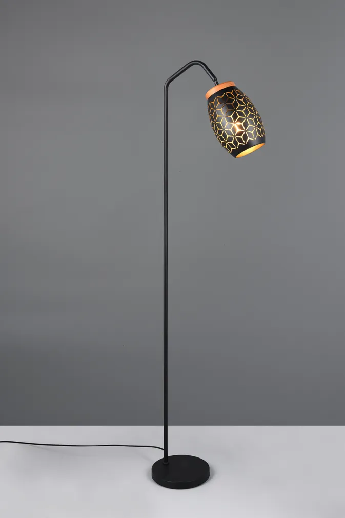 PÕRANDALAMP TRIO BIDAR E27 MATT MUST/KULDNE