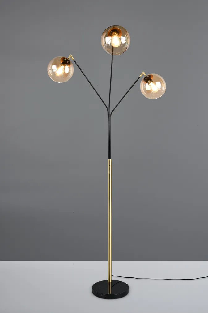 PÕRANDALAMP TRIO PAXTON  3XE27 MATT MUST/KULDNE