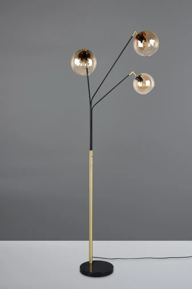 PÕRANDALAMP TRIO PAXTON  3XE27 MATT MUST/KULDNE