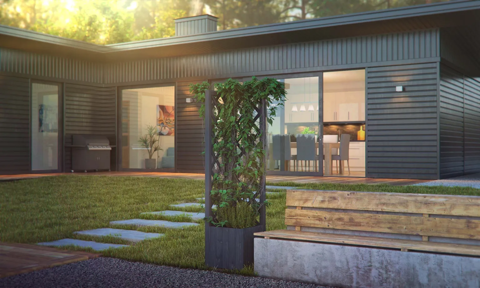 LILLEKAST UPYARD VÕREGA 40X40X160CM MUST