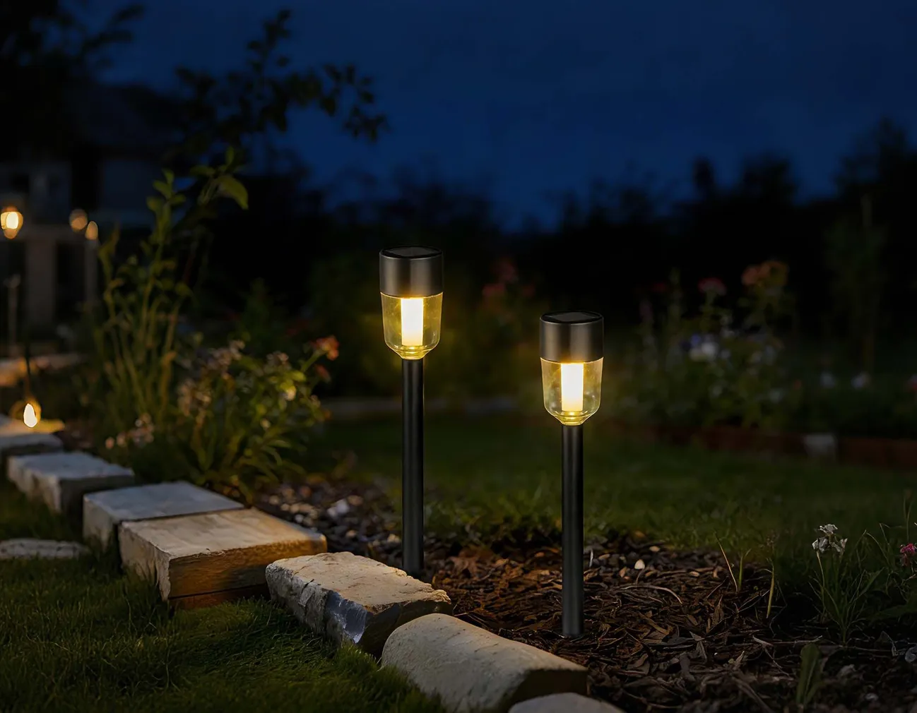 AIAVALGUSTI SOLAR LED 34,8CM 2V 40MAH MUST