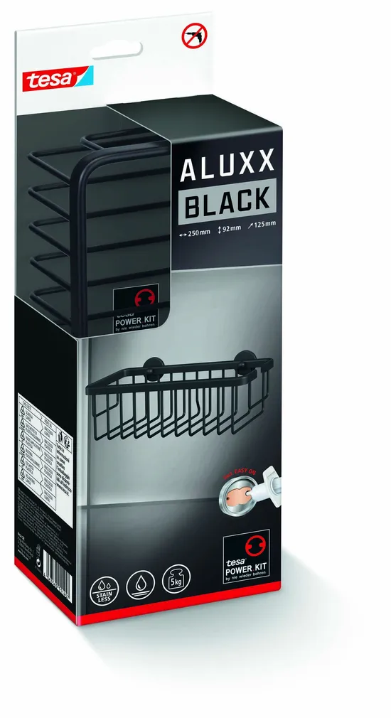 DUŠIKORV TESA ALUXX MUST ÜHE KORVIGA