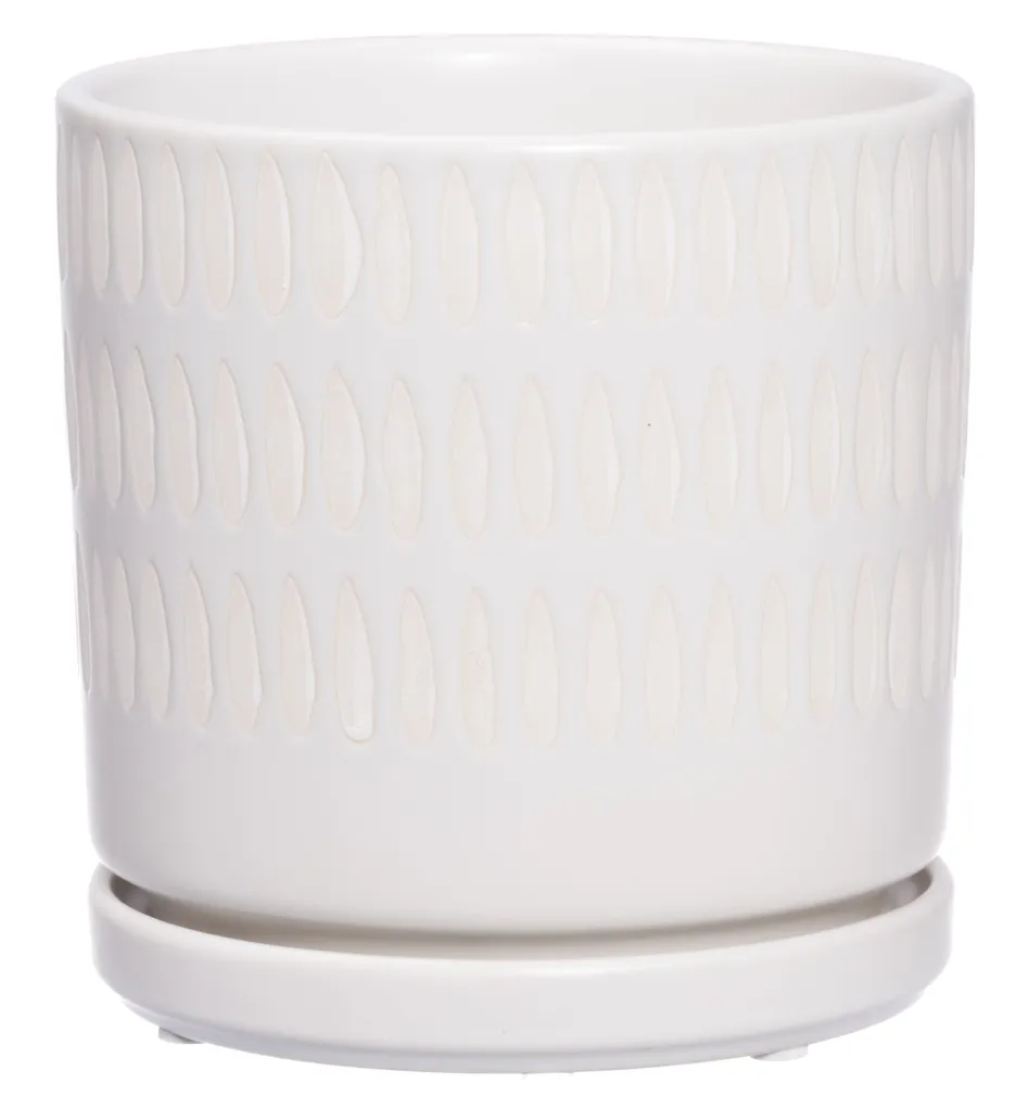 LILLEPOTT 4LIVING ALUSEGA PISA 15CM, VALGE