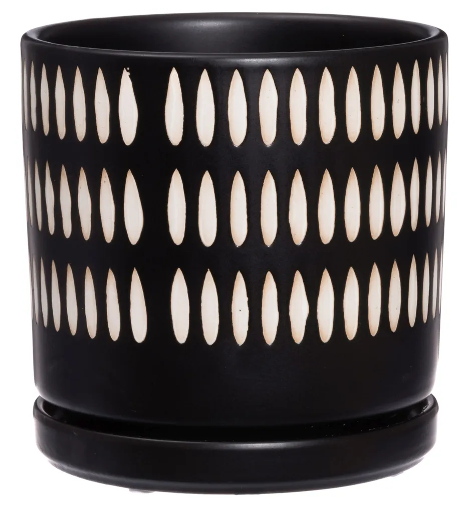 LILLEPOTT 4LIVING ALUSEGA PISA 15CM, MUST