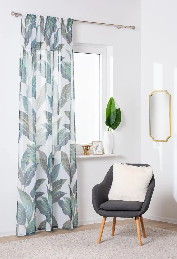 KARDIN SPLENDID MOKU 140X260CM VALGE/ROHELINE