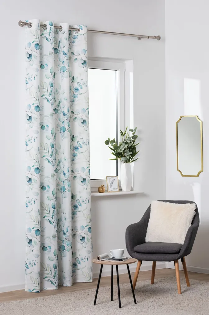 KARDIN SPLENDID ALPINA 140X260CM SININE/VALGE RÕNGASTEGA