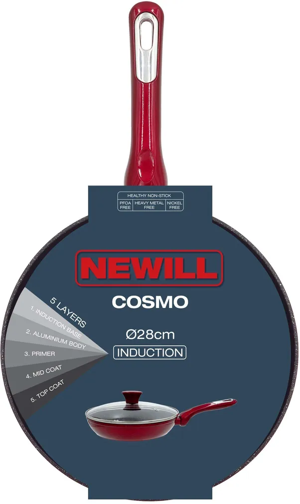 PRAEPANN NEWILL COSMO KLAASIST KAANEGA Ø28CM, INDUKTSIOON