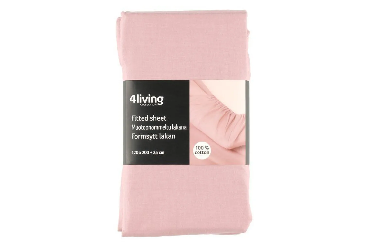 VOODILINA KUMMIGA 4LIVING 120X200CM ROOSA