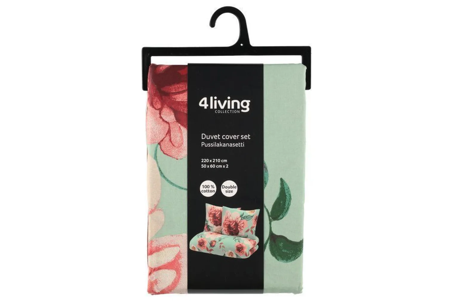 VOODIPESUKOMPLEKT 4LIVING PEONY 220X210CM + 2X50X60CM