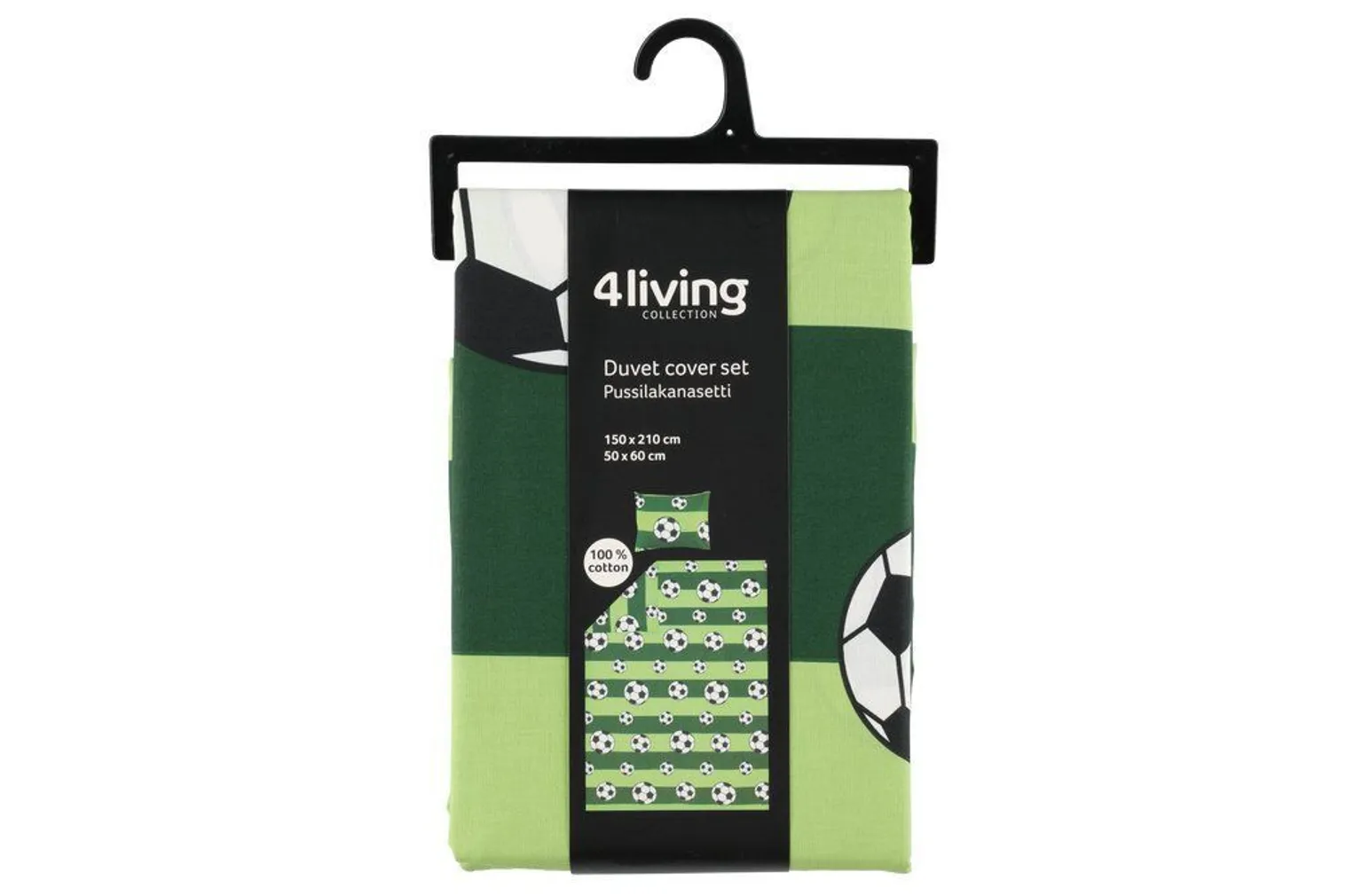 VOODIPESUKOMPLEKT 4LIVING JALGPALL 150X210CM + 50X60CM