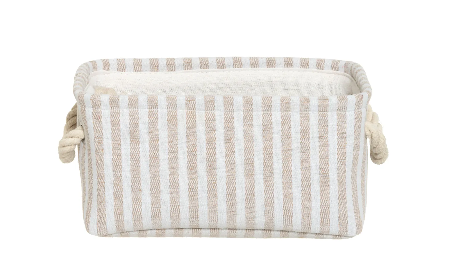 HOIUKAST 4LIVING TEKSTIILIST TRIIBULINE 28X18X14CM, KREEM/VALGE