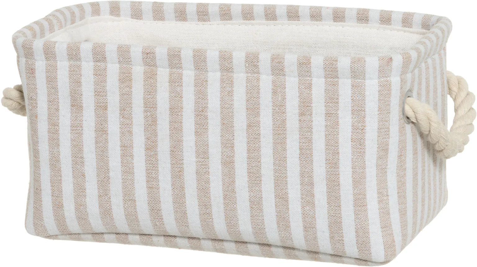 HOIUKAST 4LIVING TEKSTIILIST TRIIBULINE 28X18X14CM, KREEM/VALGE