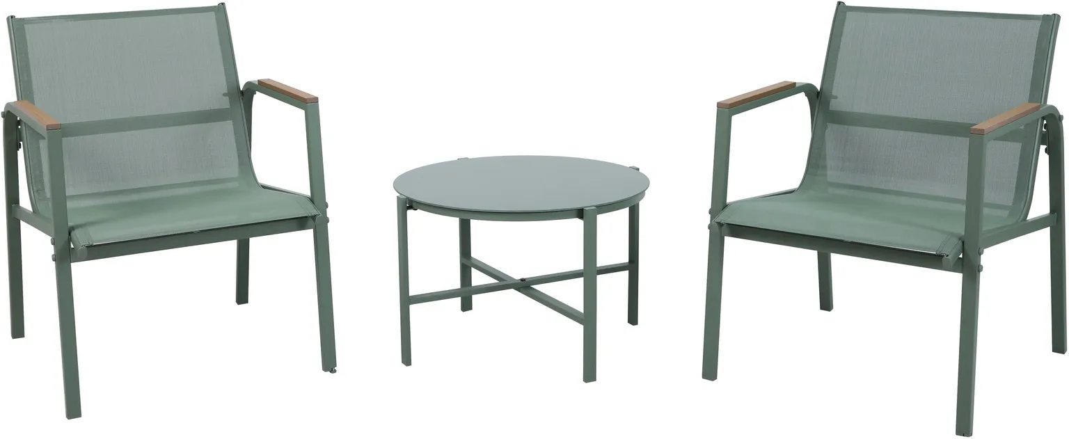 AIAMÖÖBLIKOMPLEKT LAUD JA 2-TOOLI, ROHELINE