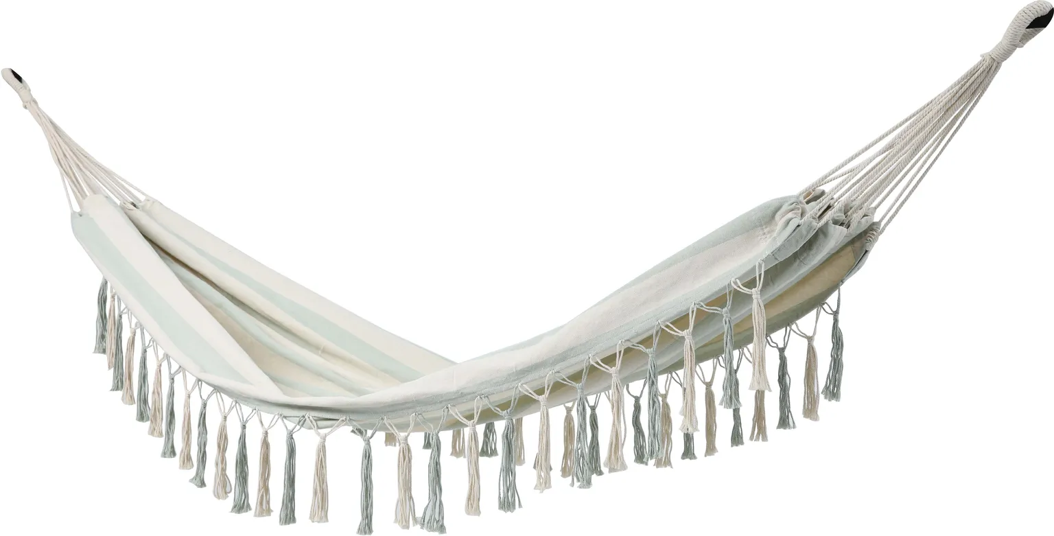 RIPPKIIK 200X100CM, ROHELINE/BEEŽ TRIIP