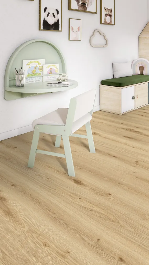 VINÜÜLPARKETT TARKETT 5MM PRIMARY OAK LIGHT GREY 1-LIPP 2,43M2/PK