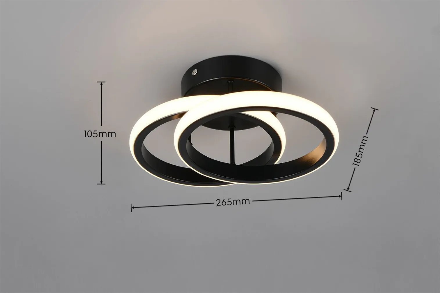 LAELAMP RL NOW KASIA LED ÜMARGUNE 800LM 3000K MUST