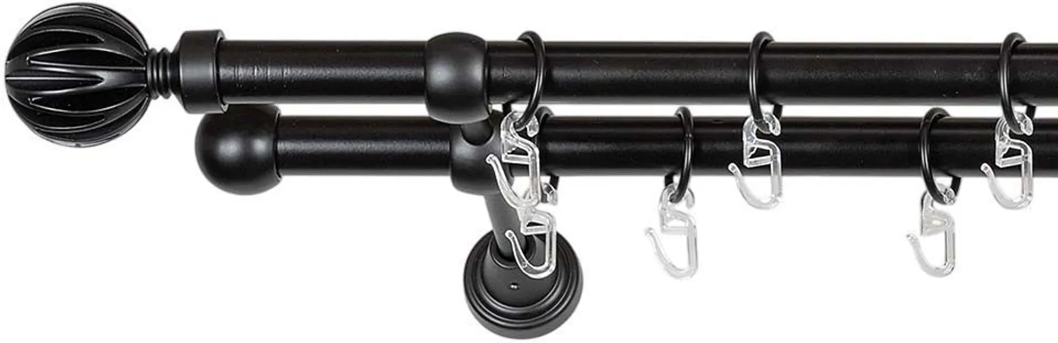 KARDINAPUU DEKORIKA MATERA-KULDA KAHEREALINE 2,0M Ø19MM MUST