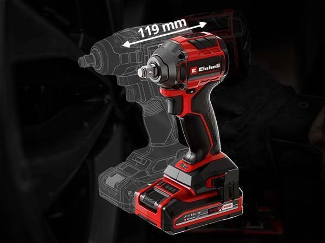 AKULÖÖKMUTRIKEERAJA EINHELL PRO TP-CW 18/260-C AKU JA LAADIJATA