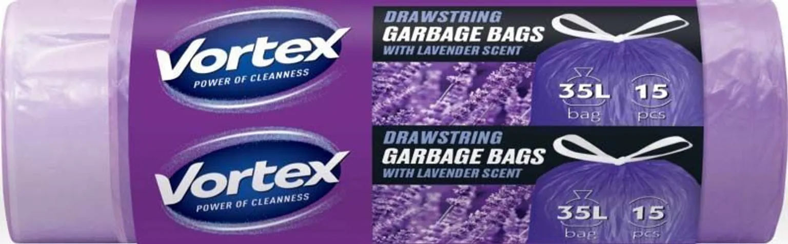 PRÜGIKOTID BIOSFERA NÖÖRIGA 35L, LAVENDEL, 15TK RULLIS